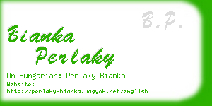 bianka perlaky business card